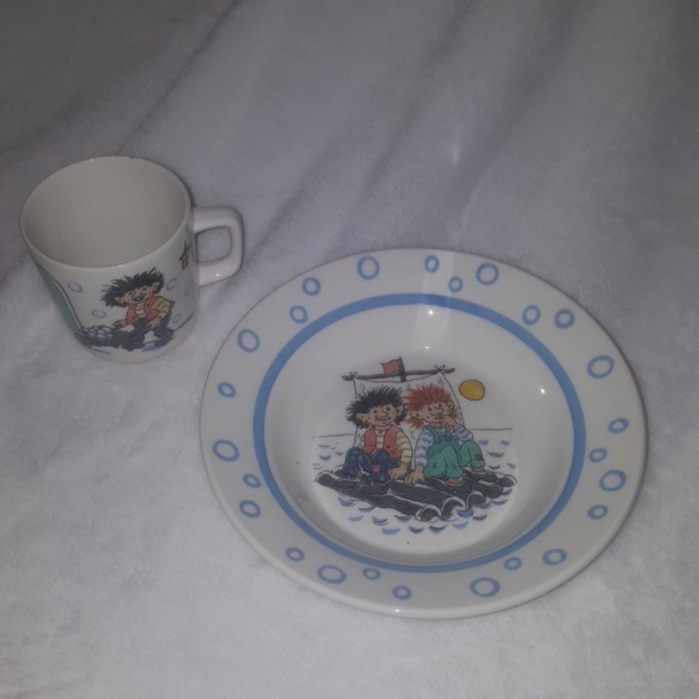Vintage Figgjo Norge troll bowl & cup set